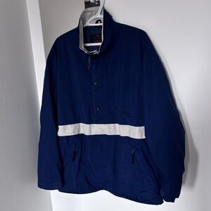 FarWest 1/4 Zip Windbreaker in Navy & White